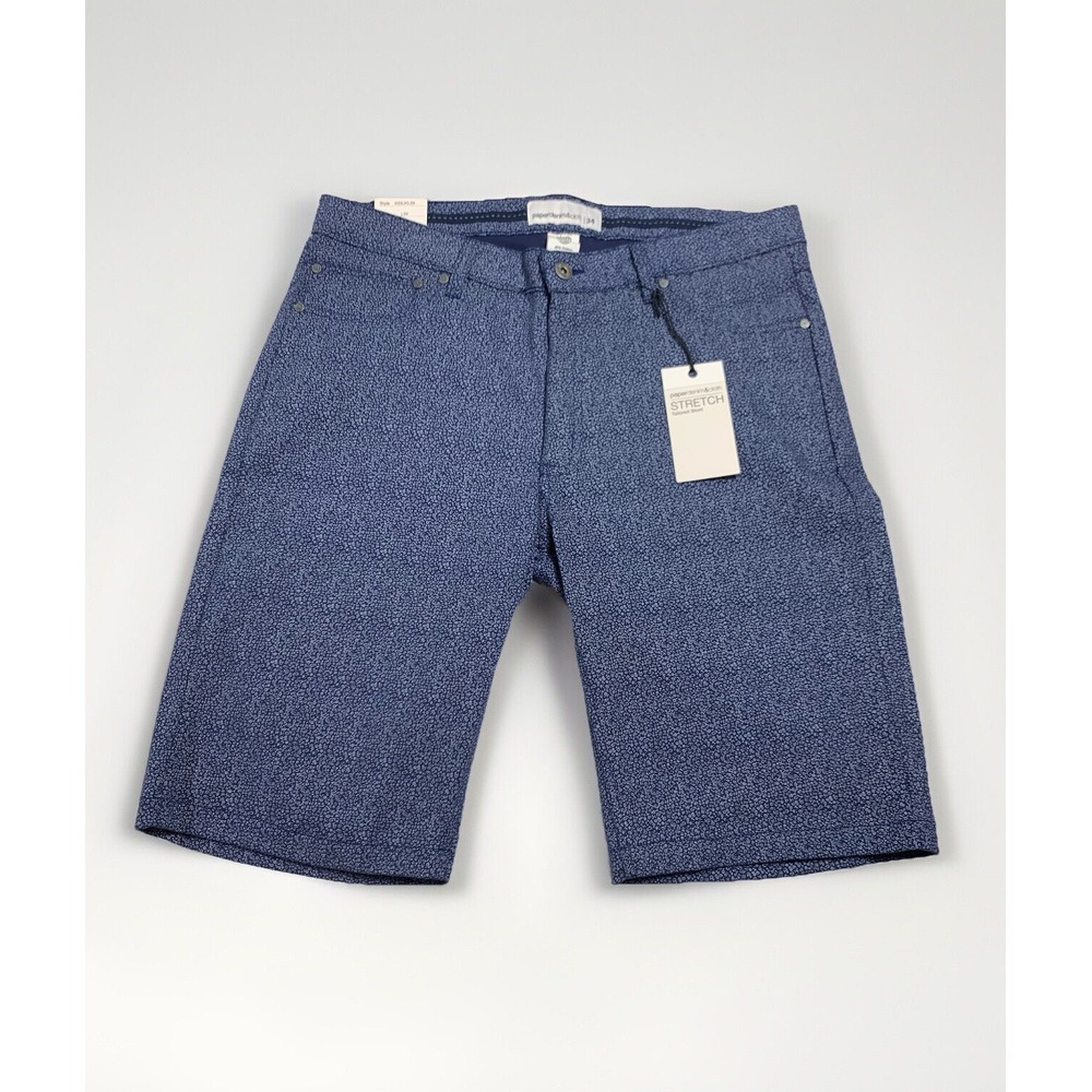Paper‎ Denim & Cloth Mens 34 Tailored Shorts Stretch Regular Fit Blue Floral $66